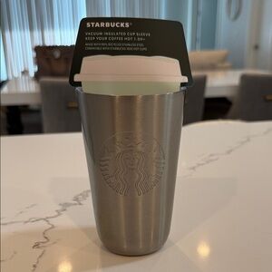 Starbucks Stainless Steel Cup Sleeve with Logo